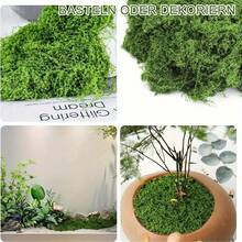 1 Pack Artificial Moss (100g), Realistic Green PP Material Fake Plant Decor, Suitable For DIY Crafts, Home Decor - Perfect For Mini Landscape, Glass Container Plants, Fairy Gardens, Wedding Decorations And Aquariums.