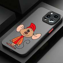 Funda de TPU con forma de ratón, compatible con teléfonos ,  17,  16 Pro Max,  15 Pro Max,  13 y  12. Fabricada en TPU, ofrece protección contra golpes y caídas. Un regalo ideal para familiares, amigos, parejas y para Halloween. - Negro - Ver 4