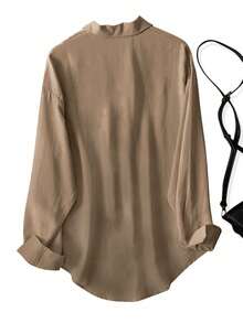 女士休闲宽松长袖衬衫，春秋季