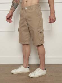 Men's Cargo Shorts - Comfortable Casual - 卡其色 - 查看 3