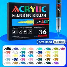 12/24/36 قلم تحديد؛ أقلام تحديد سائلة برؤوس أكريليك، لا تحتاج إلى الضغط، ألوان متنوعة، مناسبة للطلاب والفن والرسم والجرافيتي. مثالية للطلاب والمعلمين ومستلزمات المكتب، هدايا أدوات القرطاسية لعيد الحب/عيد الميلاد/مستلزمات المدرسة