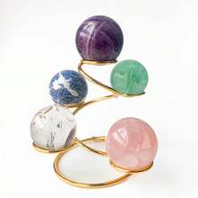 Crystal Ball Metal Base, 5 Heads Display Stand, Crystal Ball Display Bracket Decoration, For Home Room Living Room Office Decor, For Christmas Valentine's Day New Year Decor - Multicolor - View 6