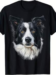 Border Collie Dog Motif Pet Mandala Border Collie T-Shirt - 款式2 - 查看 1