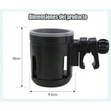 Portavasos para Carro sostenedor de Botella portavasos para Bebidas Accesorios para carriola Accesorio para Cochecito Estante para Bebidas Universal Porta biberones AbS Black - 1 - Ver 3