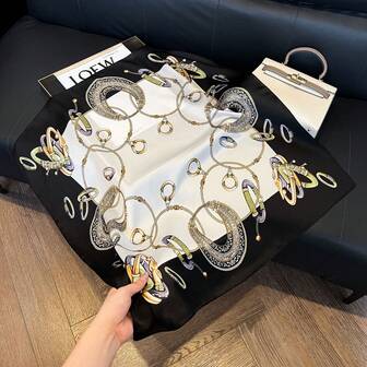 1 pièce Foulard élégant et multifonctionnel de style équipage de cabine, bandana rétro de danse de rue hip hop, imprimé cachemire