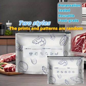 30pcs Aluminum Foil Refrigerator Storage Bags Reusable Perfect For Kitchen Organization In The Refrigerator Or Freezer 3 Size Zipper Fresh-Keeping Bags For Fruits Vegetables Meat Grains Nuts Snacks Food Preservation Sealing Bags Kitchen Accessories