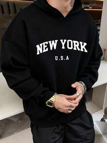 Sudadera con capucha informal con estampado de letras para adolescentes, adecuada para otoño e invierno, para viajes, fiestas y uso diario, graduación, homecoming, ceremonia de graduación, maestro, homecoming, fiesta, viaje, ropa para niñas, ropa de niñas