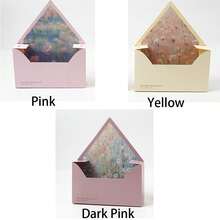 5/10 Hộp hoa kiểu phong bì thanh lịch được trang trí bằng họa tiết thư tình, có thể tái sử dụng, nhẹ và di động - Hoàn hảo cho việc tự cắm hoa, gói quà, bảo quản hoa tươi, bộ quà tặng lãng mạn, hộp đựng đồ cưới và những vật dụng cần thiết cho việc mua sắm đáng nhớ. Cũng tuyệt vời để lưu trữ đồ nướng. Hoàn hảo cho Ngày lễ tình nhân, đám cưới, Ngày của Mẹ/Tốt nghiệp/Ngày Nhà giáo, v.v. - Nhiều màu - Xem 7