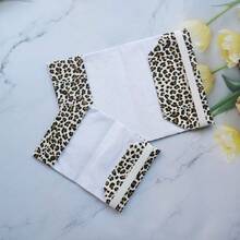 1PC A5/A6 Leopard Print Cloth Book Cover, Planner Case Cover Protective Shell Journal Cover Protector Office Stationery Supplies, Give Away 1 Sheet Fabric Index Stickers