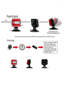 1 Drag 2 Trailer Rear Light Set 2.5m+7.5 M Cable, 12V Trailer Lighting With 7-Pin Plug, 4 Functions Rear Lights - Multicolor - View 7