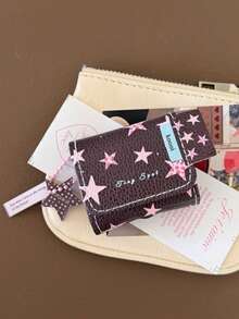 小众棕色星形设计保护套，适用于第一代/第二代/第三代/第四代蓝牙耳机