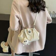 新款百搭女士包袋 - 提供手提、单肩和斜挎三种款式，波西米亚风迷你手提包，高端美式斜挎包 - 白色 - 查看 7