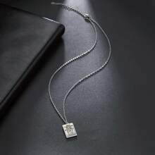 TEAMER Stainless Steel Tarot Cards Necklace Vintage Tarot Jewelry Good Luck Amulet Pendants For Women{Inchcolor_nameinch:InchSilver-THEHIGHPRIESTESSinch} - 銀-THEHIGHPRIESTESS - 查看 4