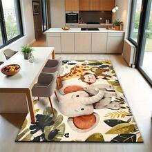 1件儿童卡通图案地毯，装饰地毯，创意趣味设计，多种颜色可选