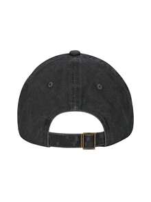 1pc I'm Dreaming Of A Wine Christmas 2 Graphic Print Text Letters Unisex Adult Adjustable Baseball Cap, Mens And Womens Washable Hat, Fashion Casual Sun Hat Washed Denim Baseball Cap - 黑色 - 查看 6