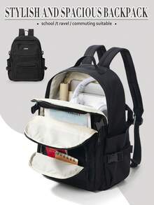 Ba lô laptop mới, phù hợp với máy tính xách tay 14-15.6 inch, unisex, nhẹ và bền, nhiều ngăn, dung tích lớn, lý tưởng cho sinh viên đại học, hoạt động ngoài trời, du lịch, leo núi, sử dụng hàng ngày, có ngăn đựng laptop, phù hợp cho công việc, kinh doanh và sinh viên, có 3 màu để lựa chọn. - Nhiều màu - Xem 5