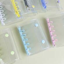 1 pieza Carpeta de anillas sueltas M5, Juego de carpeta de anillas de 5 anillas color macaron, 10 piezas de hojas interiores, Libro de pegatinas, Cuaderno de planificador de hojas sueltas - Multicolor - Ver 6