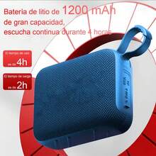 Bocina nebro WG-131 portátil con bluetooth waterproof - azul real - Ver 5