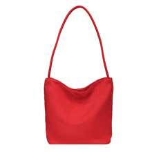 新款女士水桶包，简约休闲百搭手提包，尼龙材质女士单肩包，腋下包 - 彩色 - 查看 12