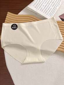 3PCS Seamless Comfortable Briefs, Solid Color, Seamless Sexy Panties - Multicolor - View 3