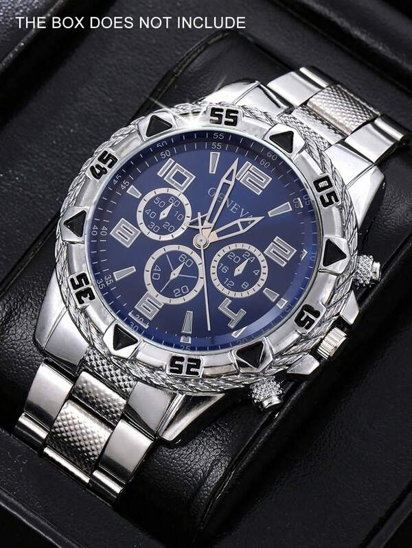 1 Stück Lässig Business Herren Quarzuhr, Herren Uhr, Silber Uhr, runder Zifferblatt mit arabischen Ziffern und Stabmarkierungen, Legierungsarmband. Das beste Geschenk für Männer, geeignet für Feiertage, Hochzeiten, Partys und geschäftliche Anlässe. Perfekt als Geschenk zu Feiertagen und Geburtstagen. Geschenkbox nicht enthalten.