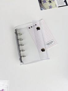 1 pieza Carpeta de anillas sueltas M5, Juego de carpeta de anillas de 5 anillas color macaron, 10 piezas de hojas interiores, Libro de pegatinas, Cuaderno de planificador de hojas sueltas - Multicolor - Ver 15