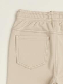 Kit 2 Calças Jogger Infantil Menino Jeans e Sarja com Punho Elastico - 2 Beges - Visão 5