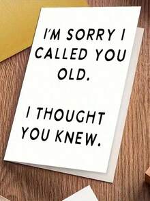 1PC Funny Birthday Greeting Card About Friends Growing Older - Humorous Age Theme Card Partners, Friends, And Colleagues, Includes Random Colored Envelope, Back To School Office Supplies - 調侃你年齡的賀卡 - 查看 5