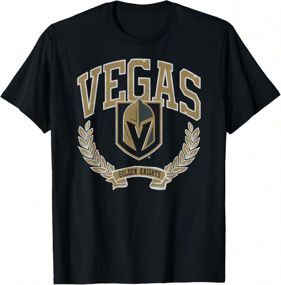 Vegas Golden Knights Vintage Victory Black Licensed T-Shirt - 黑色 - 查看 1