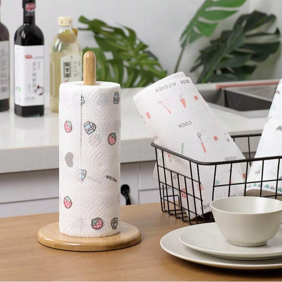 100 Count Must-Have Lazy Kitchen Cleaning Cloth! Super Oil & Water Absorption, Hand-Washable & Reusable, Durable - 白色 - 查看 1