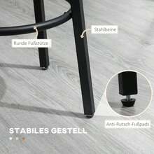 Industrial Bar Stool Set Of 2 – Robust Industrial Chic With Metal Frame & Footrest, Up To 120 Kg, 42x42x65 Cm In Brown, Everyday Stability For Kitchen Islands - Brown - View 5