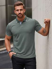 PLAYERA POLO IMPALA MC CUELLOS Y PUÑO TEJIDO TELA PREMIUM - Verde - Ver 1