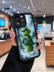 Funda para teléfono <<¿Qué ? ¿Qué Cocoa?» compatible con teléfonos ,  17,  16 Pro Max,  15 Pro Max,  13 y  12. Fabricada en TPU, ofrece protección contra golpes y caídas. Un regalo perfecto para familiares y amigos en las fiestas de invierno y otras ocasiones especiales. - Negro - Ver 1