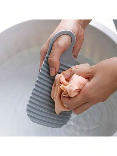 1 Piece Portable Laundry Board - Ultra Portable, Non-Slip, Soft Rubber Scrubbing Board Hand Washing - Travel, Home Use, And Bathroom Essentials,, Halloween, Gifts, Halloween Gifts