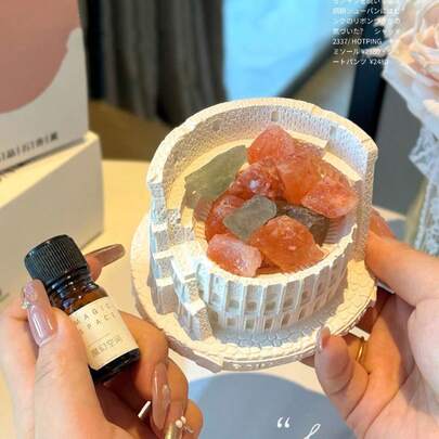 1pc Fragrance Stone, Long-Lasting Scent For Bedroom, Home Decor, Crystal Gift, Small Ornament, Premium Essential Oil, Flameless Fragrance