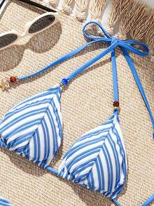 Women's Bikini, Beachwear, Plus Size Women's Beach Swimsuits, Vacation, Beach, Party, Sophisticated, Pool, LARA VIVA - 藍色 - 查看 2