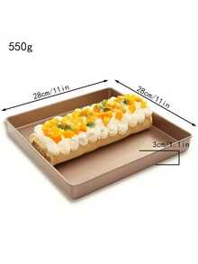 1个27.94厘米方形不粘饼干烤盘，烤盘，烤箱配件，烘焙工具，厨房小工具，厨房配件，家用厨房用品 - 彩色 - 查看 5