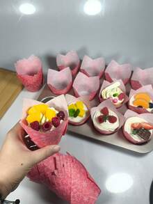 50 cốc nướng bánh Tulip + 100 giấy lót bánh cupcake - Giáng sinh - Xem 3