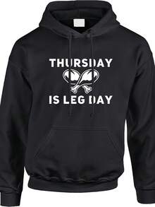 Thursday Is Leg Day Hoodie Pullover Or Crewneck Sweatshirt -Funny, Tksgiving Shirt - 款式1 - 查看 1
