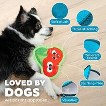 Outward Hound Tough Skinz Durable Squeaky Dog Toy With Two Tough Layers, Cherries, Red, Small - 櫻桃 - 查看 3