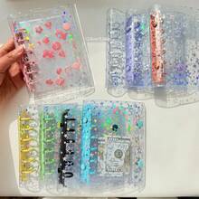 A7 Colorful Transparent Star Loose-Leaf Binder, Transparent Sticker Book, Seal Book Sticker Backing, Stamp Album, Miniature Book, 3D Stickers, Sticker Book, Photo Storage Bag, Book Cover, Trading Card Box, Can Be Used As Photo Album, Budget Planner, Diary, Notebook, Office Supplies - Multicolor - View 8