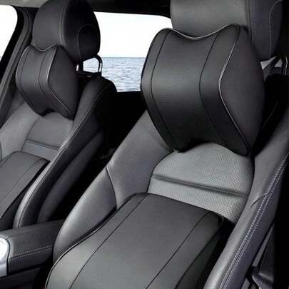 Neck Pillow For Headrests2 Packs, Memory Foam Car Headrest Pillow With Breathable Washable Leather Cover, Ergonomic C...