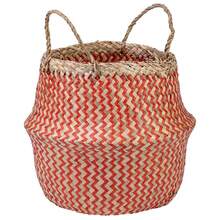 Wanderlust Naturroter Korb mit Griffen, T35x30/46h cm - Rot - Übersicht 1