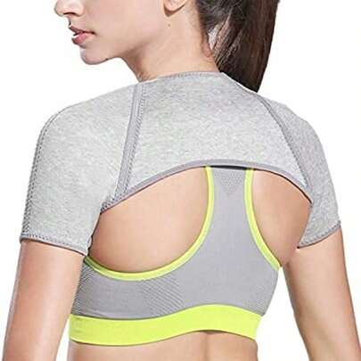 Cinturino per spalla universale con fascia di compressione traspirante, adatto per sport all'aperto, fitness, corsa, basket, baseball e pallavolo