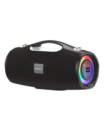 Newmine Caixa de som BT100: Qualidade de som de alta fidelidade, som surround, dois alto-falantes de alcance total, diafragmas duplos e uma alça para fácil transporte. Caixa de som Bluetooth de alta potência para ambientes externos.
