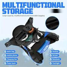 Hydration Backpack Vest - Heavy-Duty Running, Hiking, Cycling Chest Pack With MOLLE System, Water Bladder Compatible (Bladder Not Included), Padded Shoulder Straps & Multiple Compartments For, Belt Bag Marathon Hiking Backpack