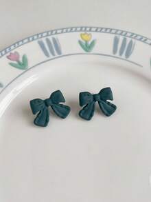 1 cặp bông tai đính nơ thời trang độc đáo được sơn giản dị và đơn giản cho ngày lễ tình nhân, mẹ, mẹ, ngày của mẹ, quà tặng - Hoa tai - Xem 25