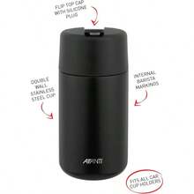 Brew Insulated Travel Cup 400ml Black - Black - View 4