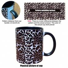 1 chiếc cốc cà phê/ly gốm in hình động vật, dung tích: Xấp xỉ 11 oz, cốc nước đa năng, họa tiết da báo, họa tiết da rắn, món quà lý tưởng cho Giáng sinh, Ngày lễ Thánh Patrick, Lễ Phục sinh, Ngày lễ tình nhân, Ngày của cha và Ngày của mẹ khi trở lại trường - Đen và trắng - Xem 25