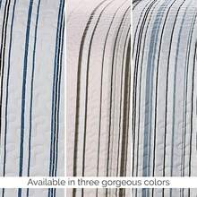 Full/Queen Quilt Bedding Set, Microfiber Quilts Queen Size, Coverlet, Stain & Pet Hair Resistant Bedding, Full Size Bedspread With 2 Pillow Shams, Bone, 2025 - 42 - 海岸條紋藍 - 查看 7